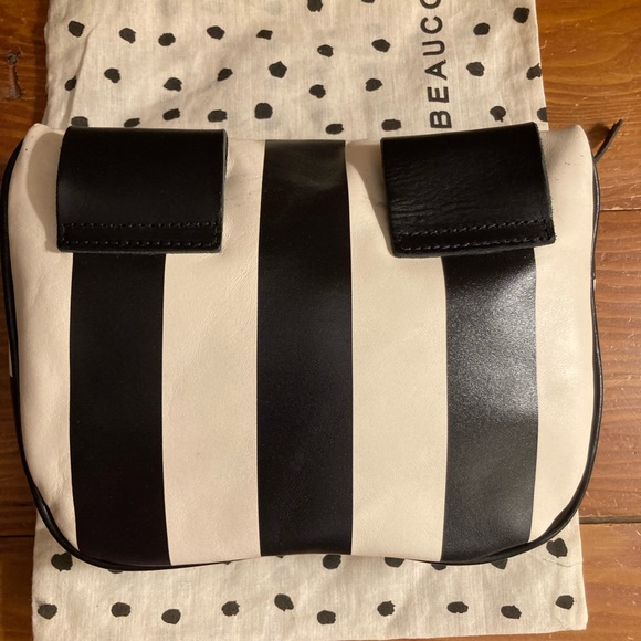 Clare V Fanny Pack in Black & Cream Striped - Picture 6 of 8